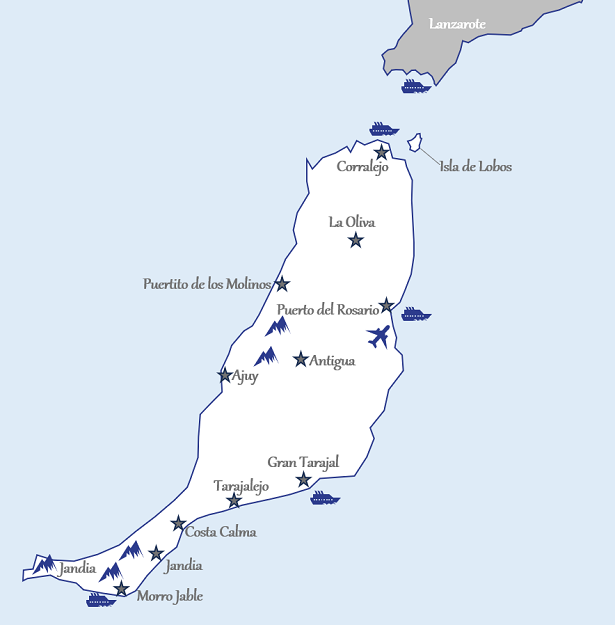 Übersichtskarte von Fuerteventura