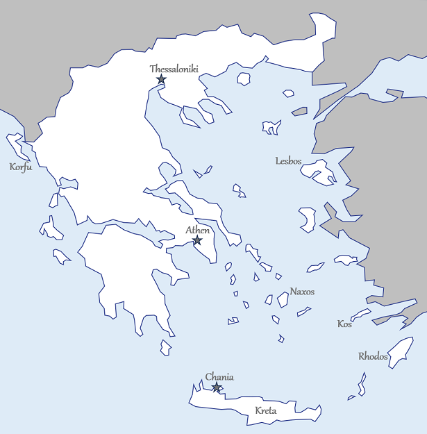 Übersichtskarte von Griechenland
